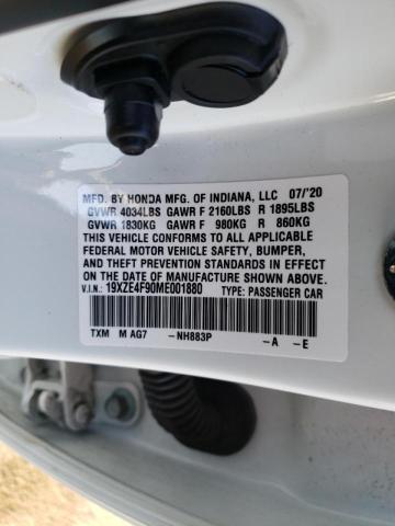 2021 HONDA INSIGHT TO 19XZE4F90ME001880