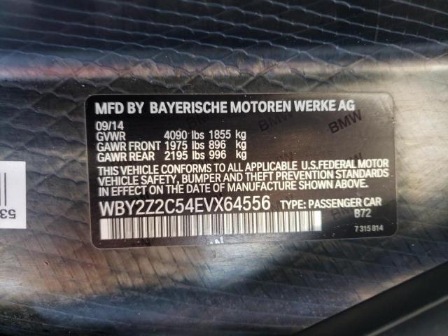 VIN WBY2Z2C54EVX64556 2014 BMW I8 no.10