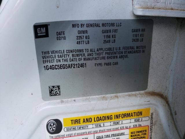 2010 BUICK LACROSSE C 1G4GC5EG5AF212461