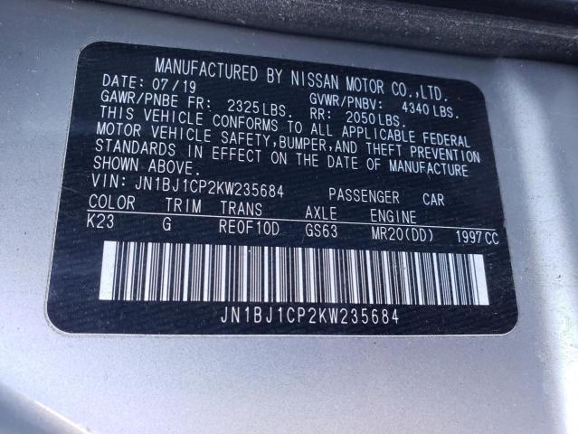2019 NISSAN UK JN1BJ1CP2KW235684