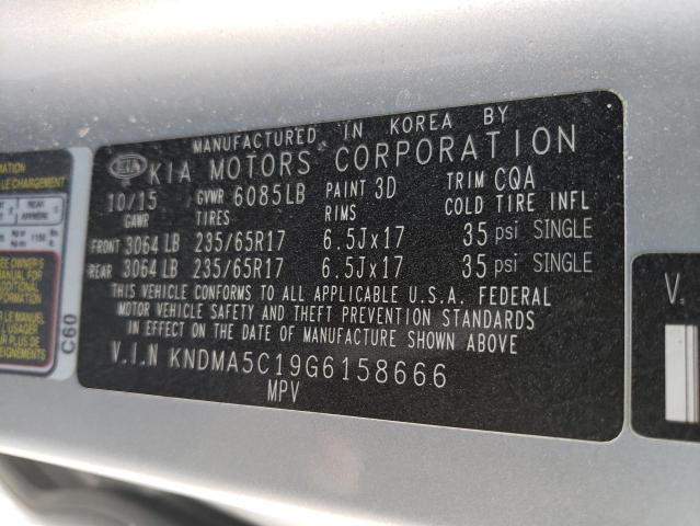 2016 KIA SEDONA L KNDMA5C19G6158666