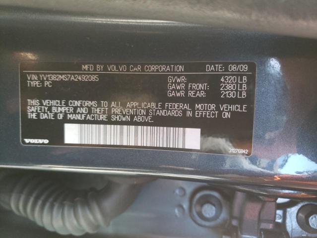 2010 VOLVO S40 2.4I YV1382MS7A2492085