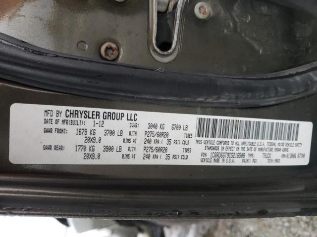 2012 DODGE RAM 1500 S 1C6RD6GT9CS216508