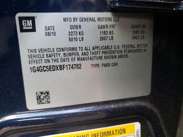 2011 BUICK LACROSSE C 1G4GC5EDXBF174782