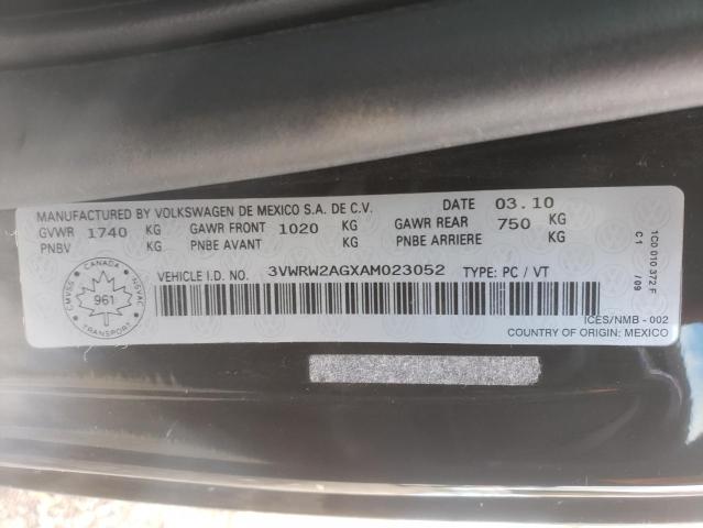 2010 VOLKSWAGEN NEW BEETLE 3VWRW2AGXAM023052