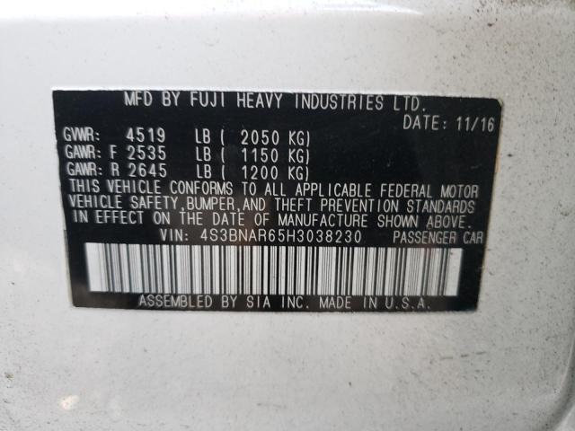 2017 SUBARU LEGACY SPO 4S3BNAR65H3038230