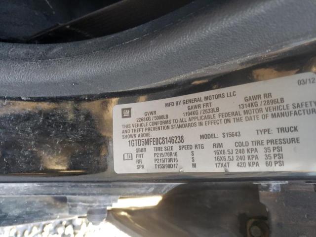 2012 GMC CANYON SLE 1GTD5MFE0C8146238