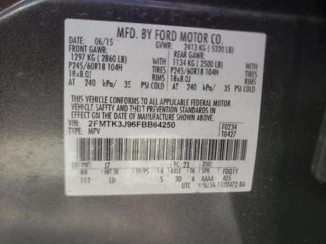 2015 FORD EDGE SEL - 2FMTK3J96FBB64250