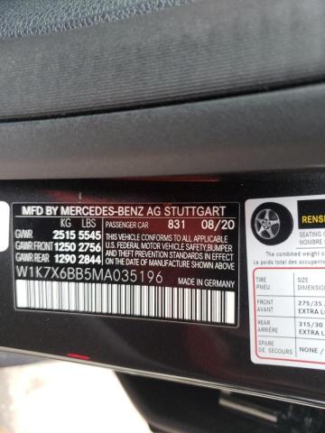 2021 MERCEDES-BENZ AMG GT 53 W1K7X6BB5MA035196