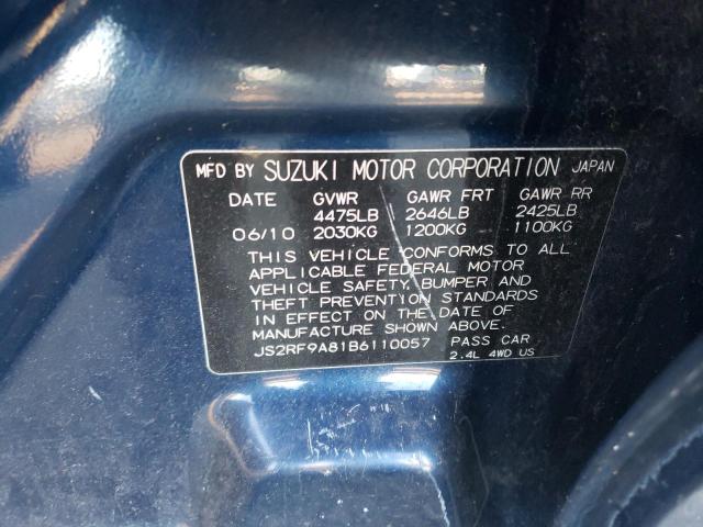 2011 SUZUKI KIZASHI SP JS2RF9A81B6110057