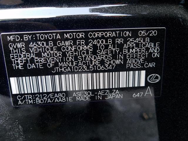 2020 LEXUS IS 300 F-S JTHGA1D23L5106347