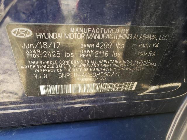 5NPEB4AC5DH550271 Hyundai Sonata Gls 2013. Фото: 9