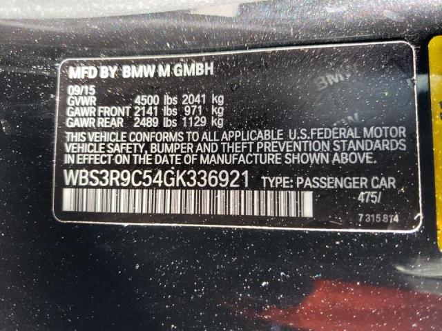 2016 BMW M4 WBS3R9C54GK336921