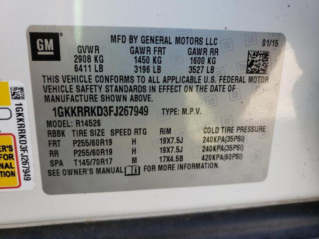 2015 GMC ACADIA 1GKKRRKD3FJ267949