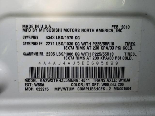 2013 MITSUBISHI RVR GT 4A4AJ4AU5DE605899