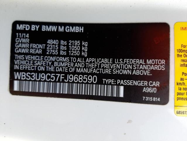 2015 BMW M4 WBS3U9C57FJ968590