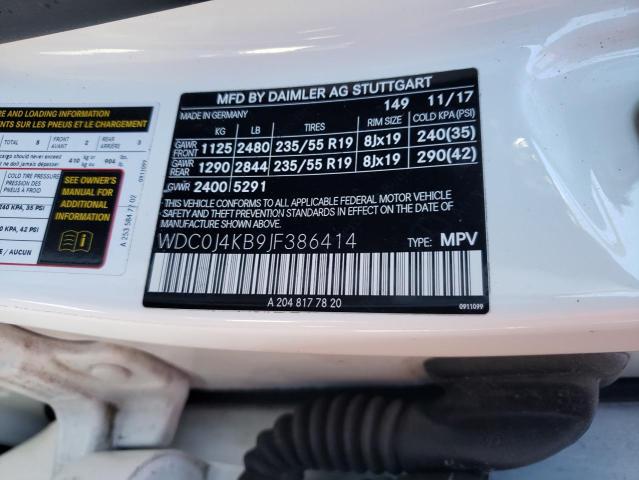 2018 MERCEDES-BENZ GLC COUPE WDC0J4KB9JF386414