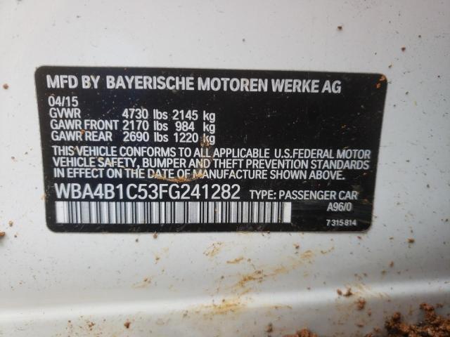 2015 BMW 435 I GRAN WBA4B1C53FG241282