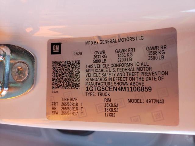 2021 GMC CANYON ELE 1GTG5CEN4M1106859