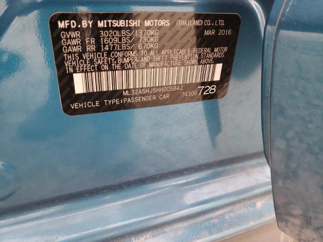 2017 MITSUBISHI MIRAGE GT ML32A5HJ5HH005842