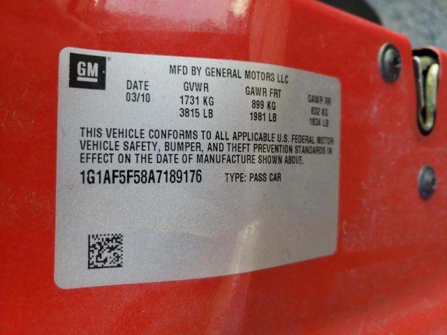 2010 CHEVROLET COBALT 2LT 1G1AF5F58A7189176