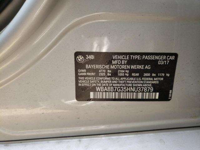 2017 BMW 340 XI WBA8B7G35HNU37879