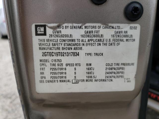 2GTEC19T021317834 GMC New Sierra C1500