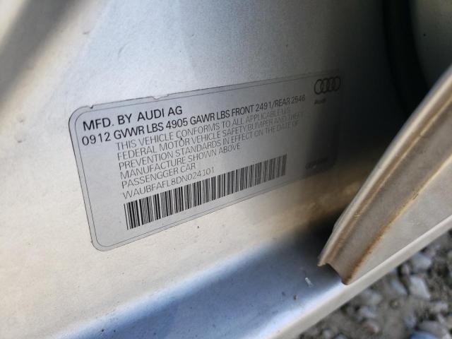 2013 AUDI A4 WAUBFAFL8DN024101