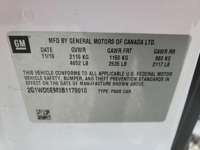 2011 CHEVROLET IMPALA POL 2G1WD5EM3B1178010