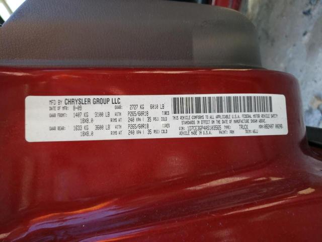 2010 DODGE DAKOTA SXT 1D7CE3GP4AS103565