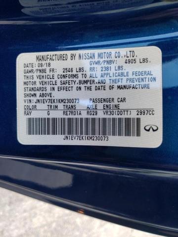 2019 INFINITI Q60 PURE JN1EV7EK1KM230073