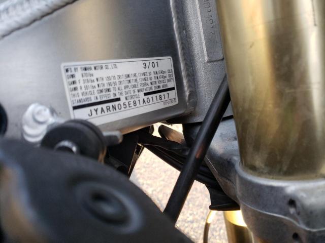 2001 YAMAHA YZFR1 JYARN05E81A011817