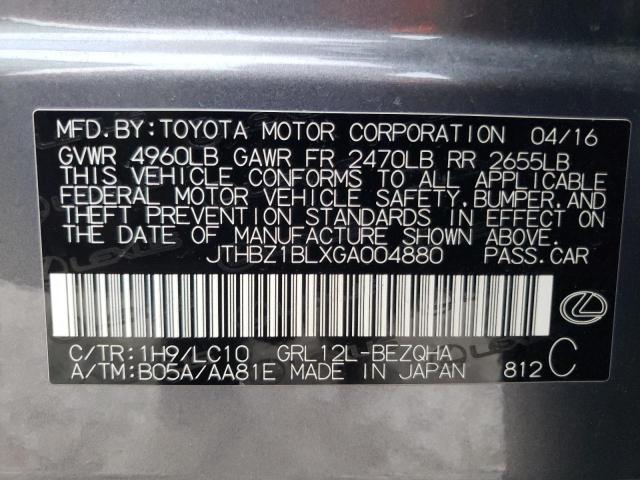 2016 LEXUS GS 350 BAS JTHBZ1BLXGA004880