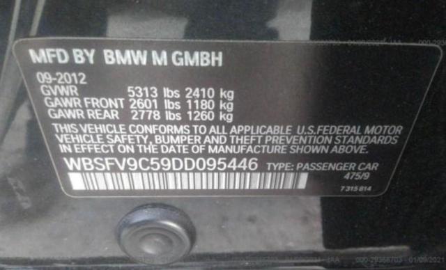 2013 BMW M5 WBSFV9C59DD095446