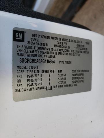 2010 CHEVROLET C 1500 3GCRCREA8AG116354