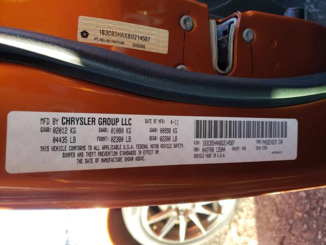 2011 DODGE CALIBER HE 1B3CB5HAXBD214587