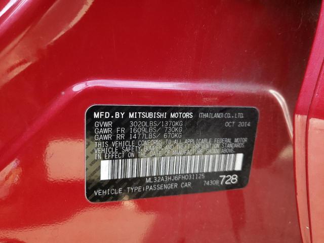 2015 MITSUBISHI MIRAGE DE ML32A3HJ6FH031125
