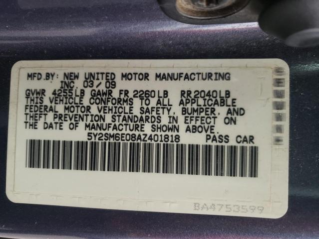 2010 PONTIAC VIBE 5Y2SM6E08AZ401818