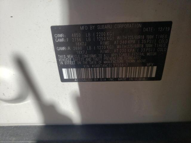 2020 SUBARU OUTBACK LI 4S4BTANC0L3155817