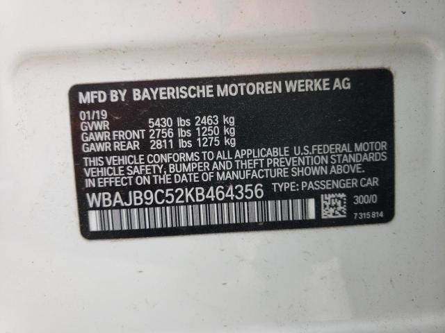 2019 BMW M550XI WBAJB9C52KB464356