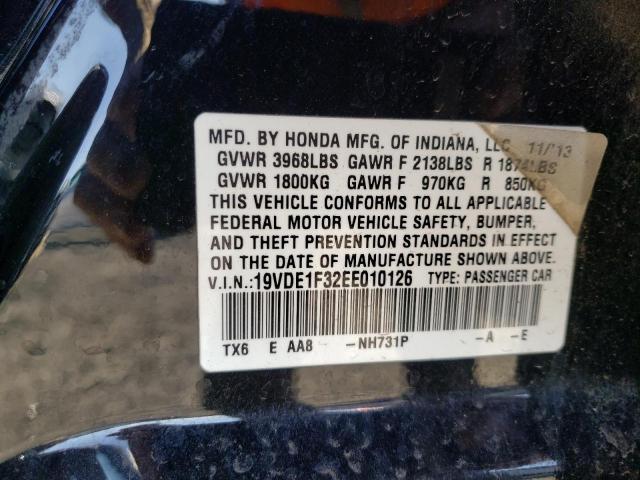 2014 ACURA ILX 20 19VDE1F32EE010126