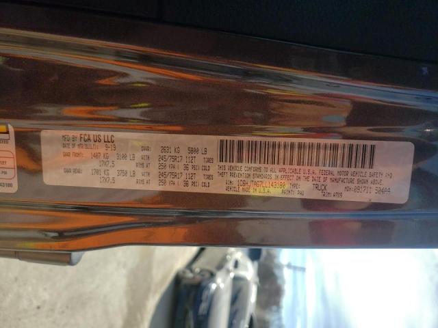 2020 JEEP GLADIATOR 1C6HJTAG7LL143180
