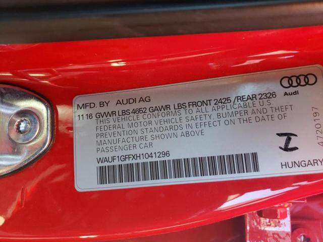 2017 AUDI S3 PRESTIG WAUF1GFFXH1041296