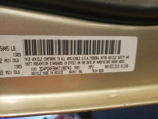 2010 DODGE JOURNEY 3D4PG4FB0AT198743