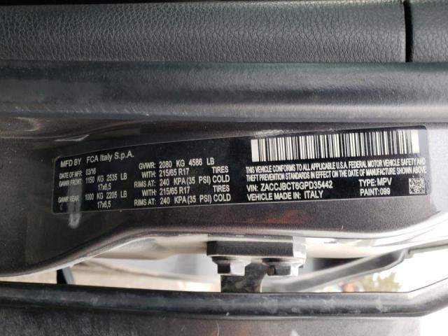 2016 JEEP RENEGADE T ZACCJBCT6GPD35442