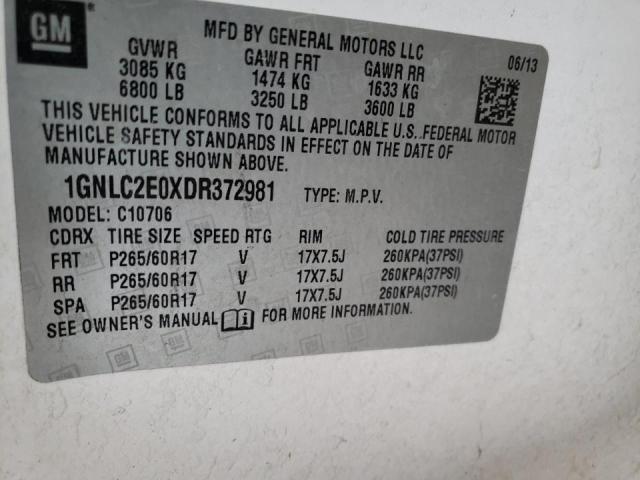 2013 CHEVROLET TAHOE POLI 1GNLC2E0XDR372981