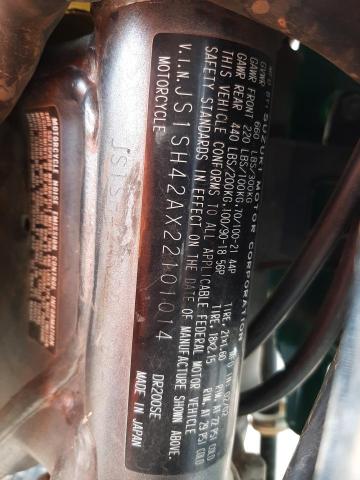 2002 SUZUKI DR200 SET JS1SH42AX22101014