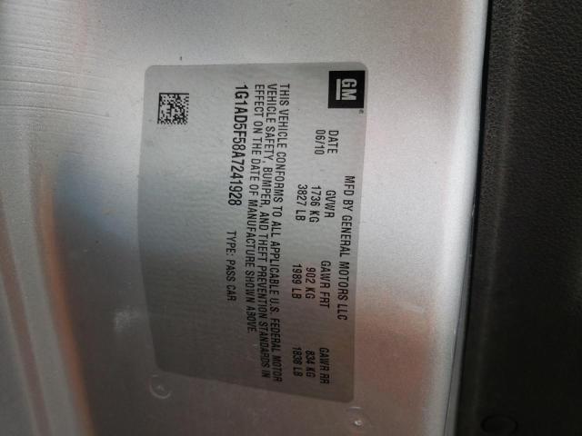 2010 CHEVROLET COBALT 1LT 1G1AD5F58A7241928