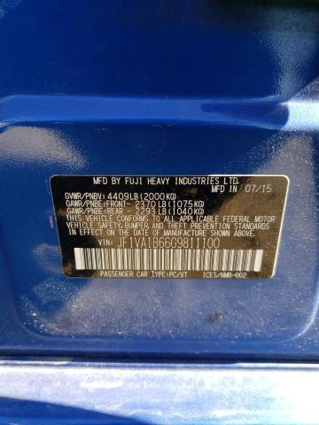 2016 SUBARU WRX JF1VA1B66G9811100