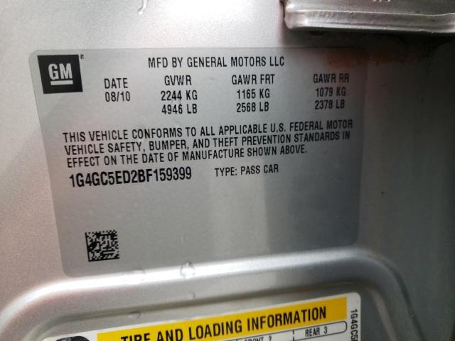 2011 BUICK LACROSSE C 1G4GC5ED2BF159399